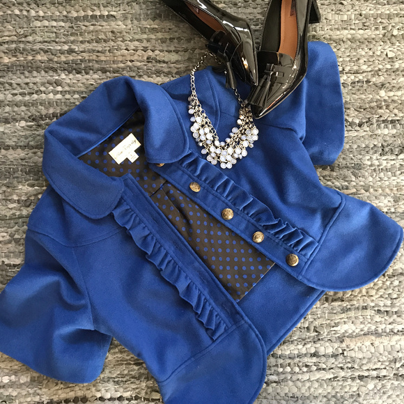 Alice Temperley Jackets & Blazers - Super Cute Short Sleeved Blue Jacket - S