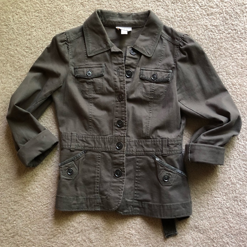 Army Green Dressy Utility Jacket