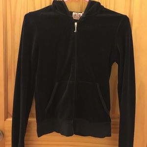 Juicy Couture black velour hoodie