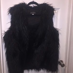 Donna Salyer's Faux Fur Vest - Black - Size XL
