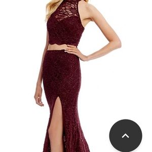 Maroon 2 Piece Prom/Homecoming dress