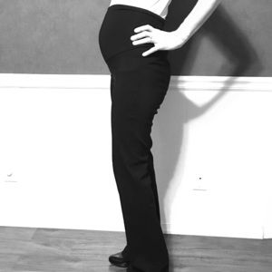 Maternity Demi panel black slacks