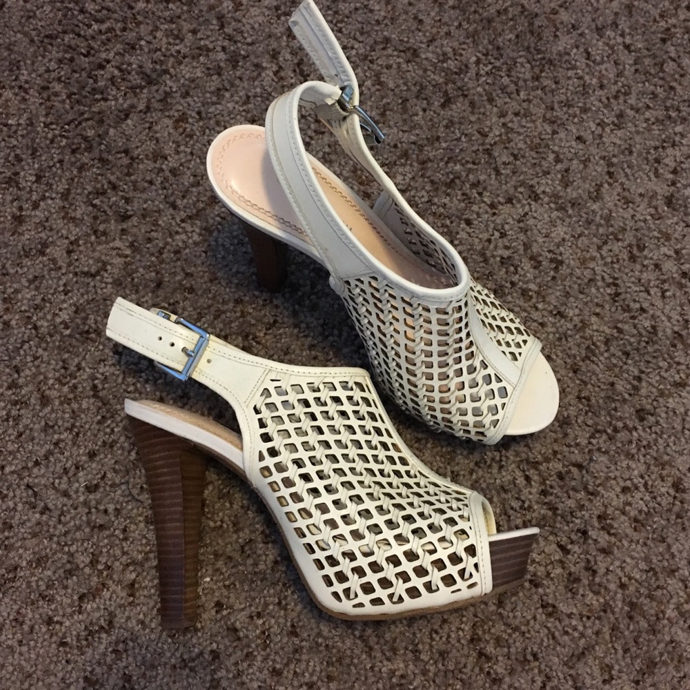 Slingback cage heels