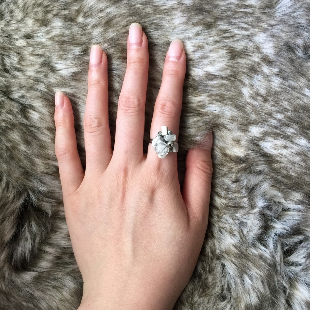 Grace Kelly Handmade natural rock ring