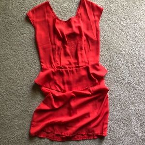 Coral Red Dress