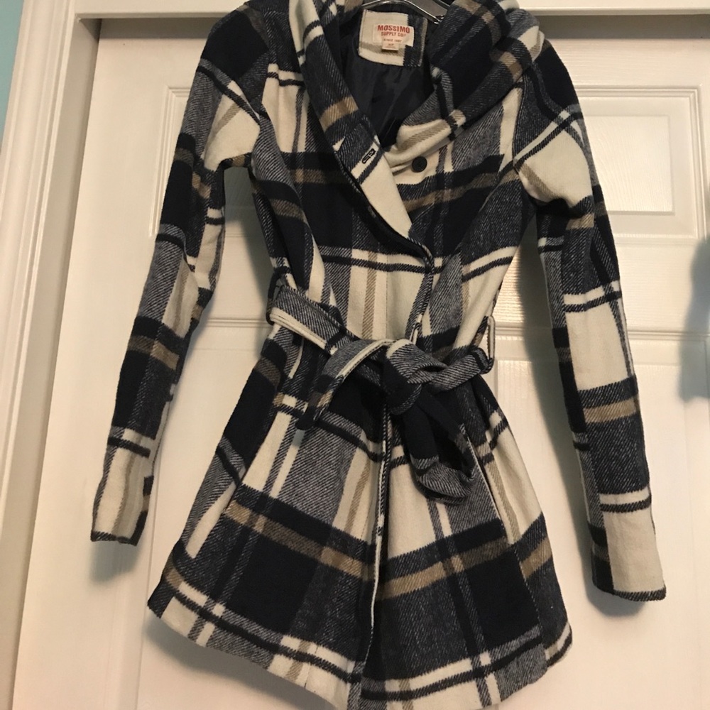 Plaid winter coat