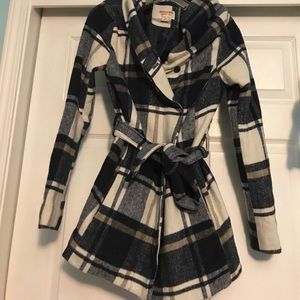 Plaid winter coat