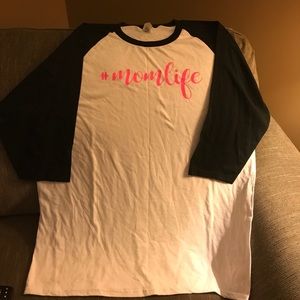 #momlife baseball tshirt