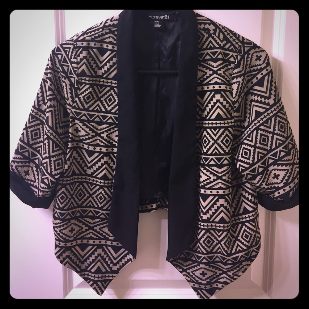 Tribal print blazer