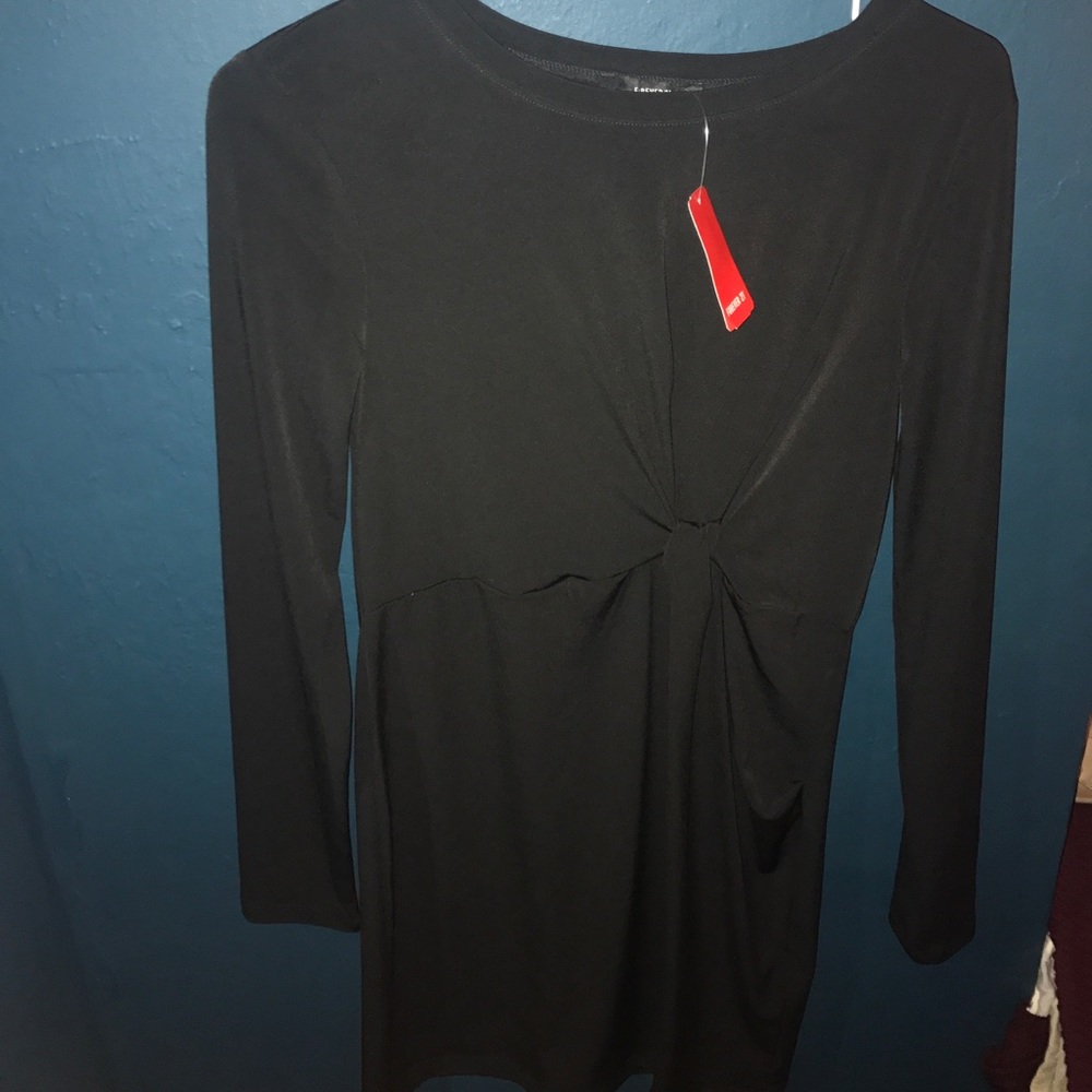 Black mini bodycon dress