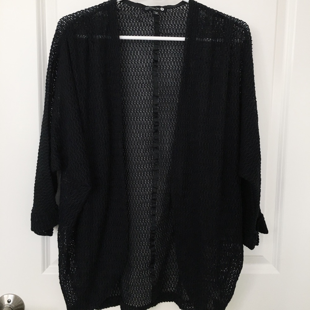 black cardigan