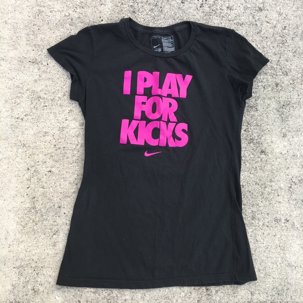 Nike Pink Black Cap Short Sleeve T Shirt