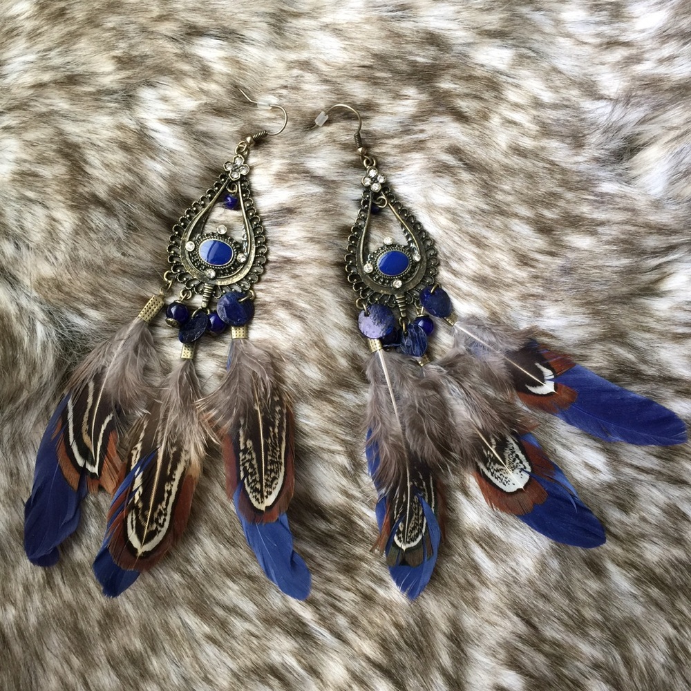 Vintage feather Earrings