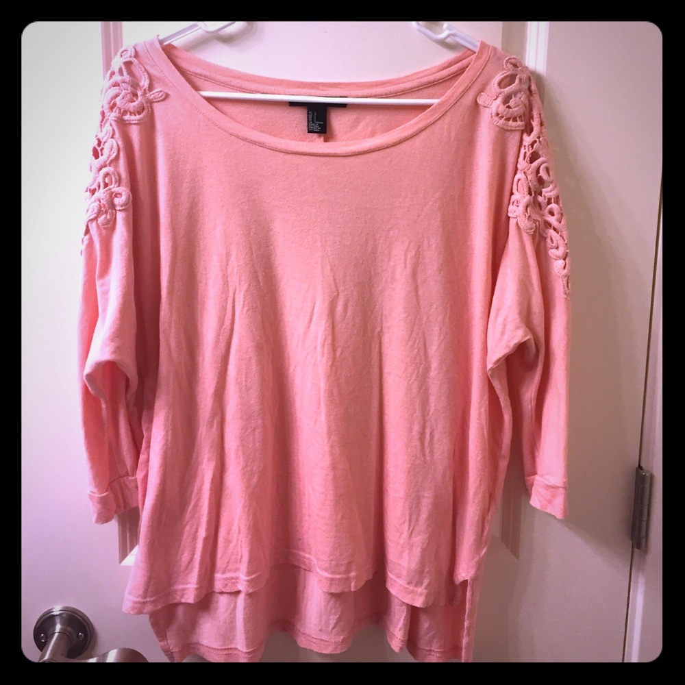 Pink quarter sleeve shirt