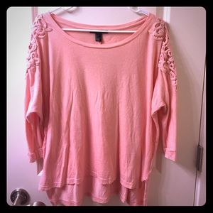 Pink quarter sleeve shirt