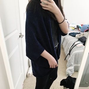 zara blue knit cardigan