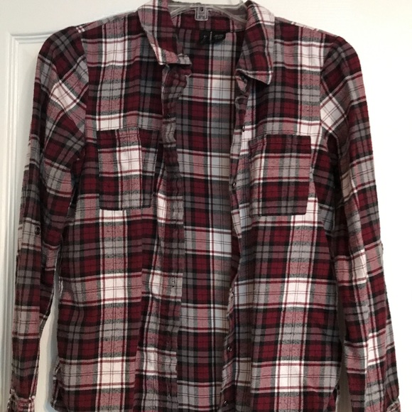 Burgundy and black flannel Clearance