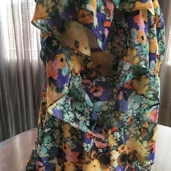 H & M floral tunic blouse with matching necklace - Picture 4 of 7