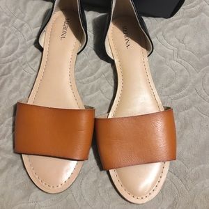 Merona tan and black sandals 8