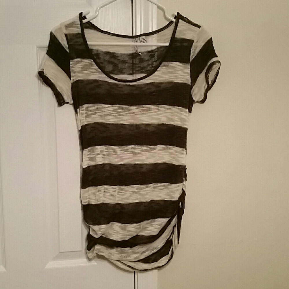 Sheer striped top