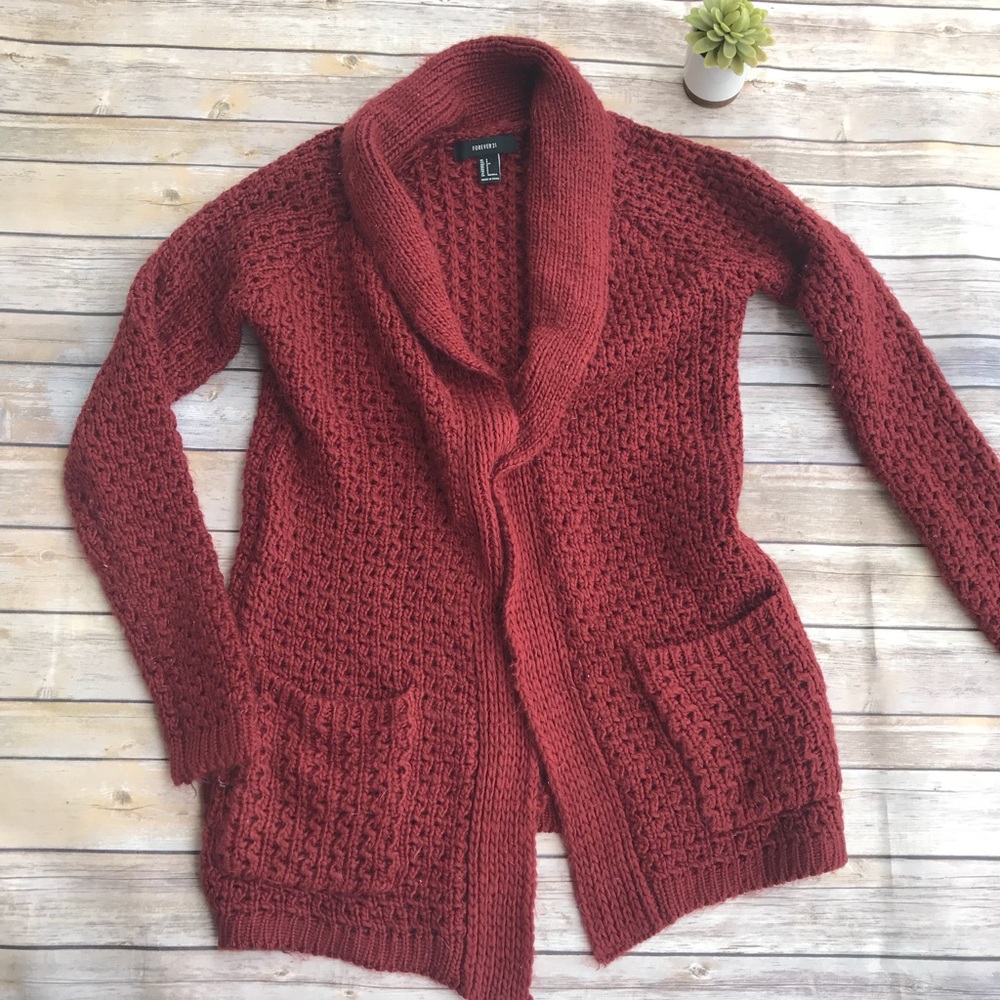 Comfy Burgundy Cardigan Sweater🍂