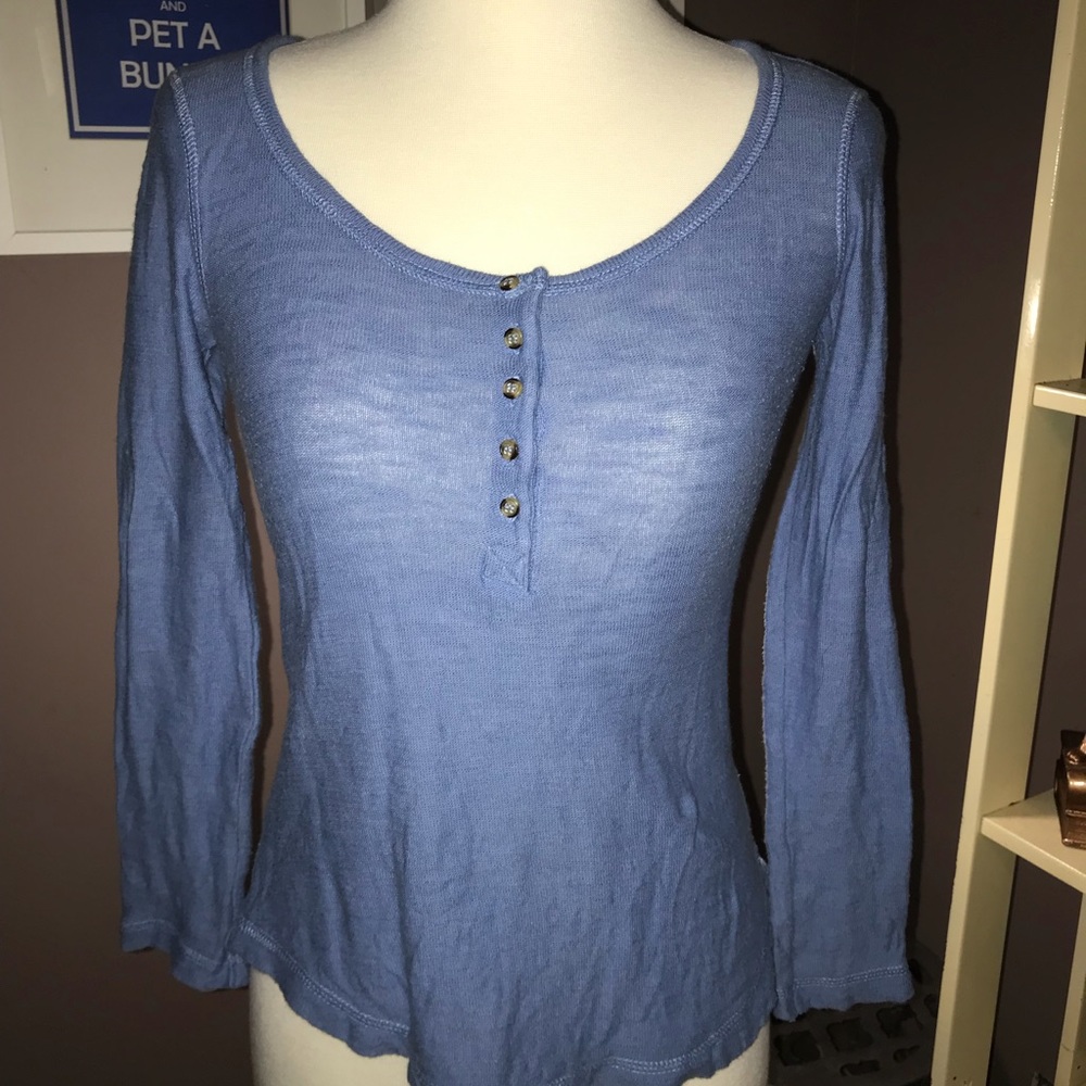 Zara Knit Henley Top