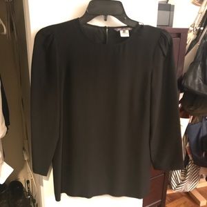 Black 100% silk blouse