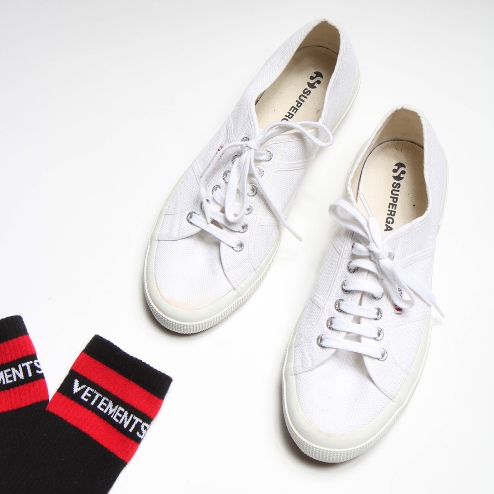 SUPERGA Classic White canvas Trainers