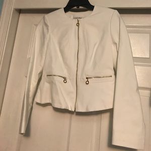 White peplum jacket