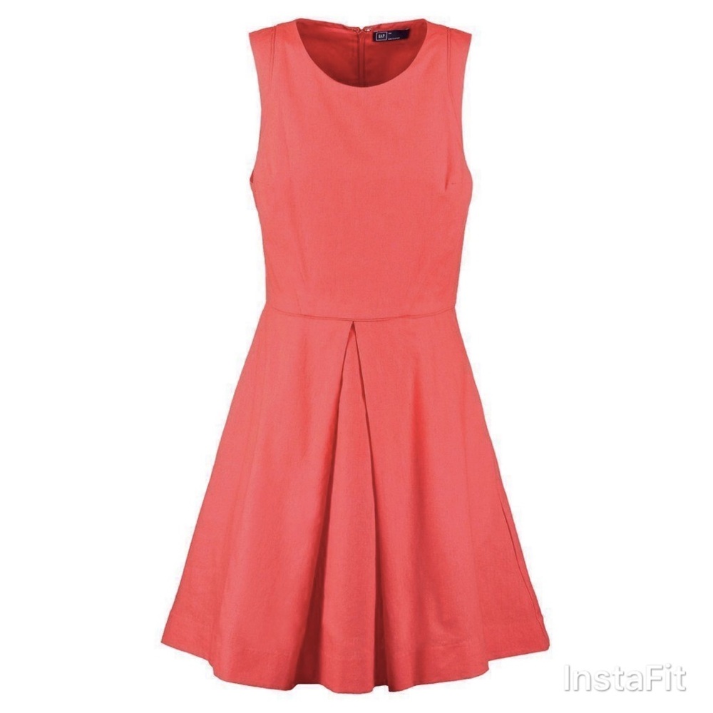 GAP Linen Blend Sleeveless Coral Dress