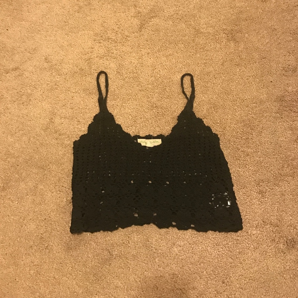 Black Tank Crop Top