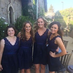 BHLDN Navy bridesmaid dress