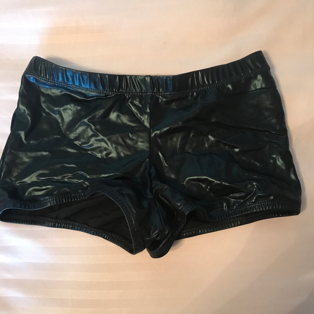 Dance Costume!💃🏻 Black leather bootie shorts