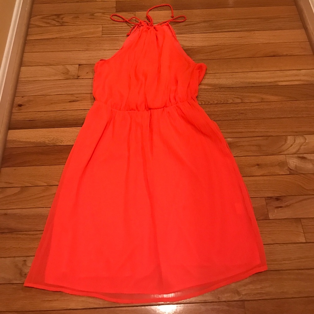 Zara Trafaluc collection orange dress