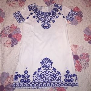 Blue and white shift dress *SALE*