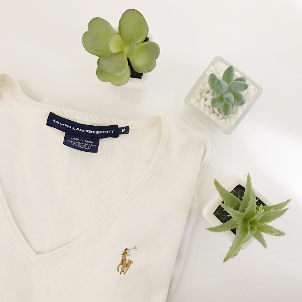 Ralph Lauren Sport white sweater