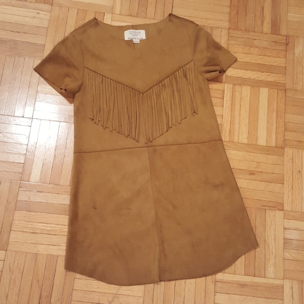 Zara Girls Faux Suede Dress