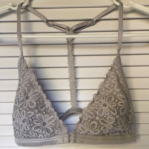 VICTORIAS SECRET Gray Lace Bralette Size S