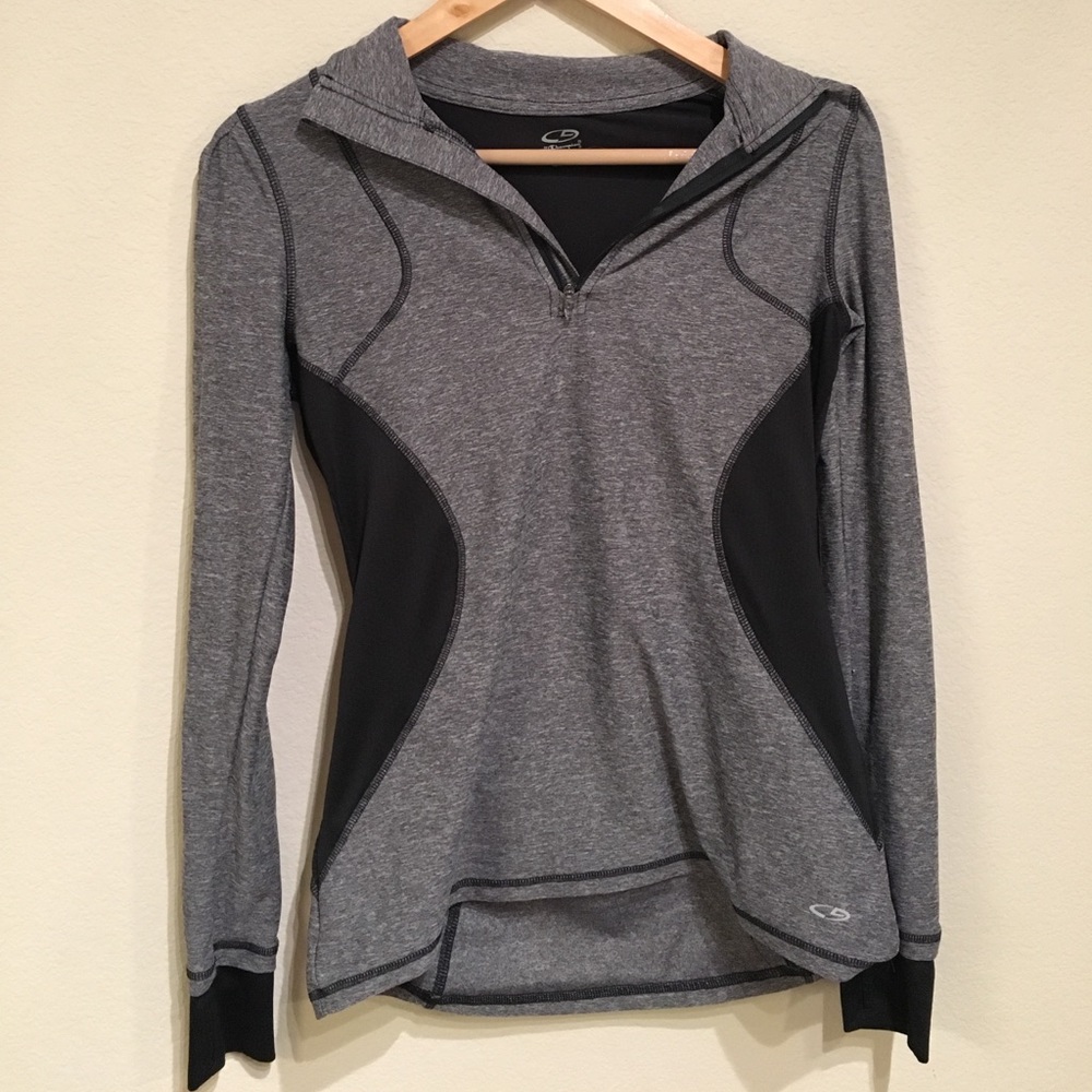 Black and grey Workout Pullover Jacket