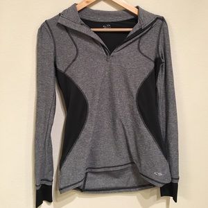 Black and grey Workout Pullover Jacket