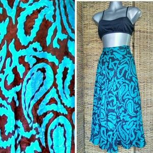 Authentic 80s black and tourqiose skirt