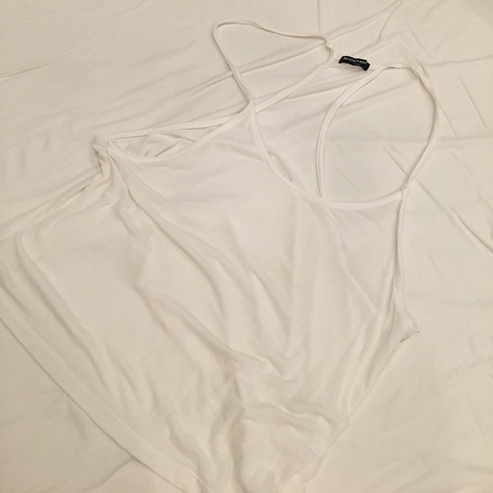 Brandy Melville White Cotton Tank Top