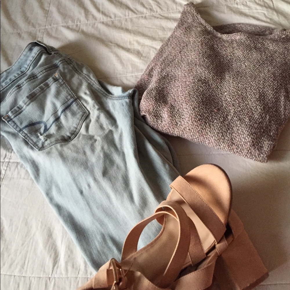 American Eagle loose see through sweater