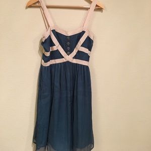 Anthropologie Blue and White Tank Top Dress