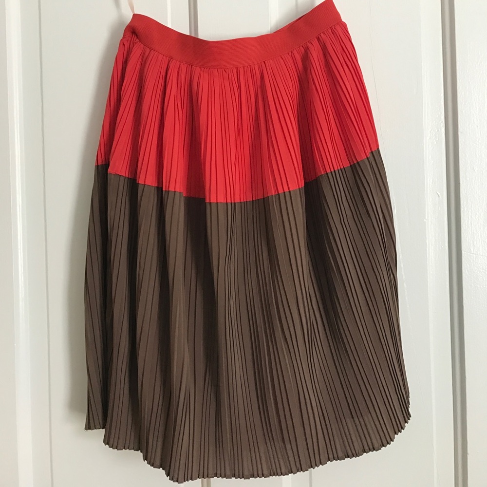 Color block fall skirt