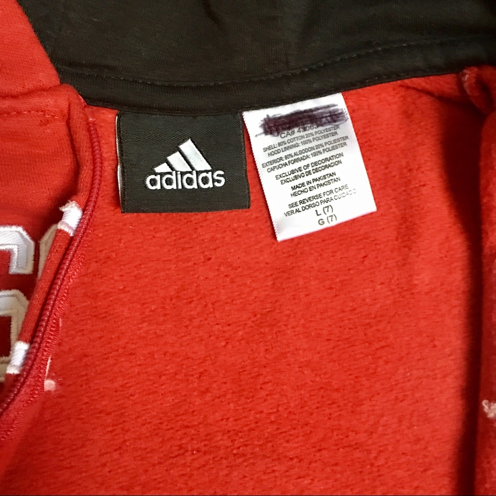 Addidas Wisconsin Hoodies. Age 7 - Picture 3 of 5