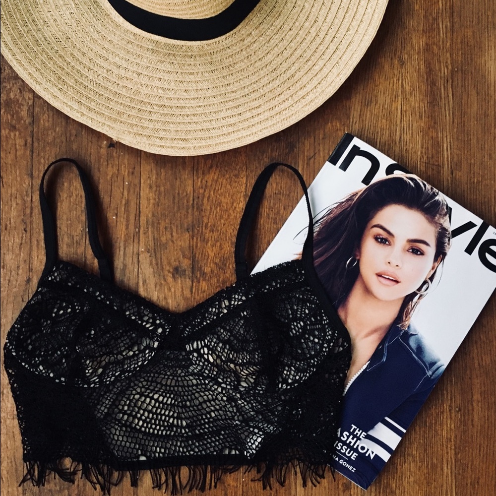 Sheer & Lace Noir Bralette