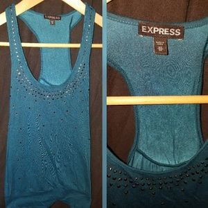 Teal Blue Gemstone Tank Top by Express XS