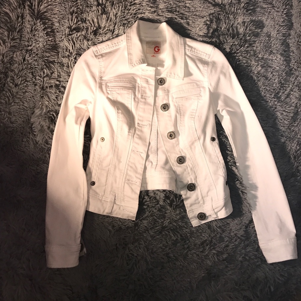 G by Guess White Jean Jacket (Size XS)