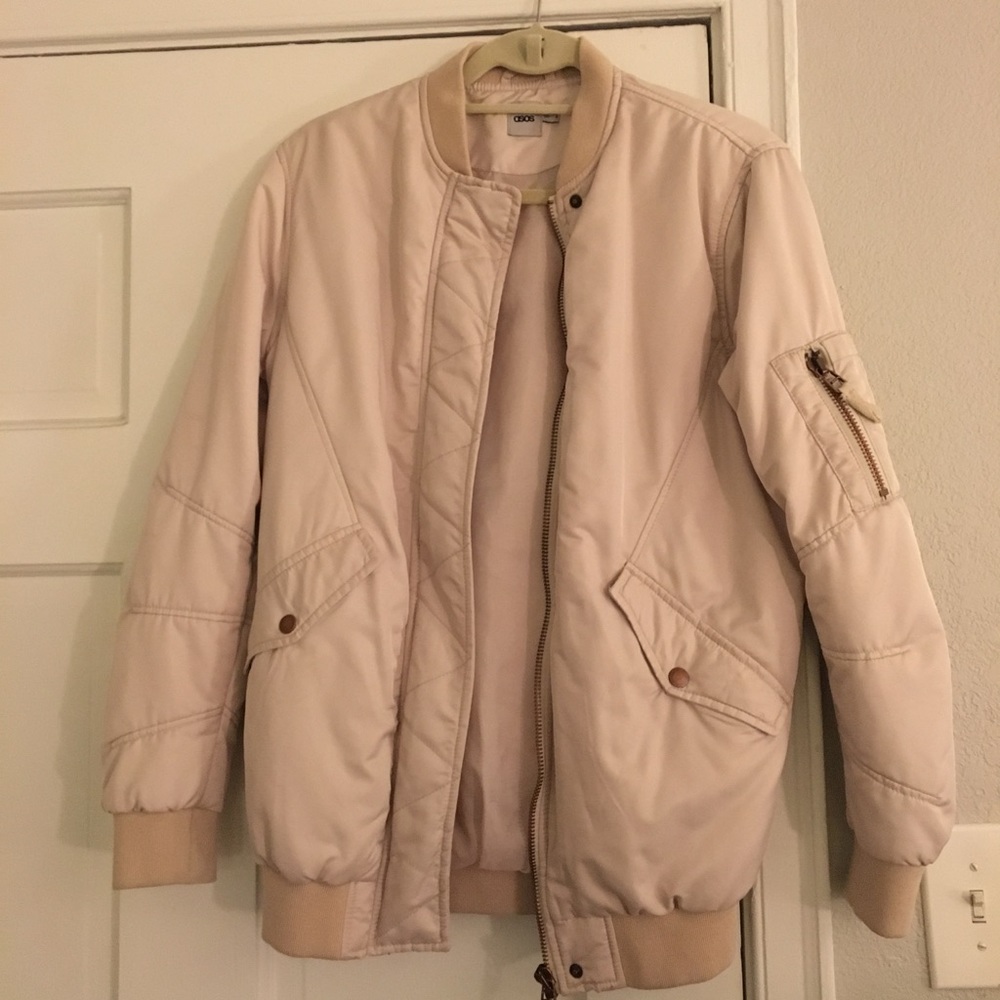 ASOS beige bomber jacket